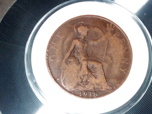 1918 Great Britain Half Penny - Picture 7 of 16