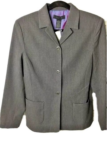 The Limited Women's 3 Button Blazer Jacket Gray Stretch Suit Coat New Size Med - Picture 2 of 7