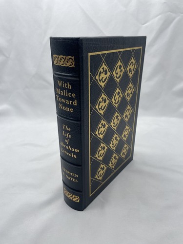 Easton Press WITH MALICE TOWARD NONE Life of Lincoln by Stephen Oates - Leather