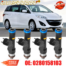 4x Fuel Injectors for 2008 2009 2010 Mazda 5 2.3L I4  0280158103 New Upgrade