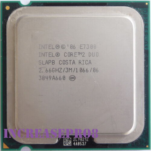 Intel Core 2 Duo E7300 Processor 2.66GHz SLAPB LGA 775 CPU 65W 1066MHz - Picture 1 of 3
