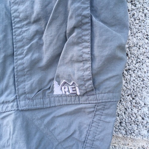 Rei Pants Men Lx30 Gray Cargo Utility Relax Fit Nylon Hiking Camping Logo - Bild 2 von 9