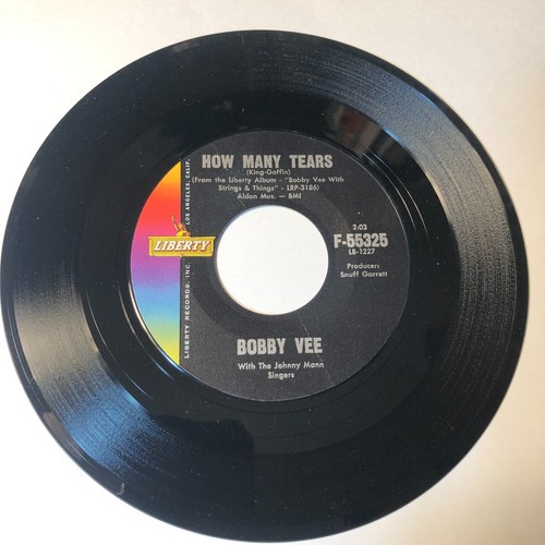 Bobby Vee 7" Record 45 & Picture Sleeve How Many Tears / Baby Face  monarch pres - Picture 3 of 5