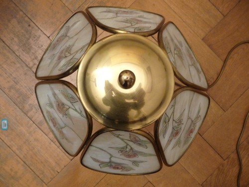 Tischlampe, Schreibtischlampe aus den 1970er seventies Tiffany-Stil, edel schwer - Bild 3 von 4