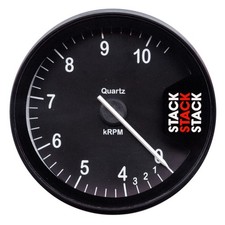 Stack ST200 Tachometer Rev Counter 80mm Stepper Motor 0-4-10.5 Krpm Black
