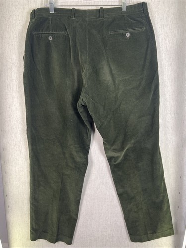 Vintage Burberry London Men’s Cotton Green Corduroy Pants, Size 38R - Picture 8 of 8