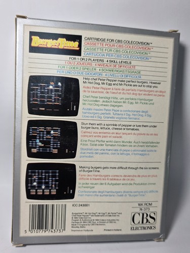 RARE CBS Electronics Colecovision Burgertime Complete CIB  - Bild 7 von 20
