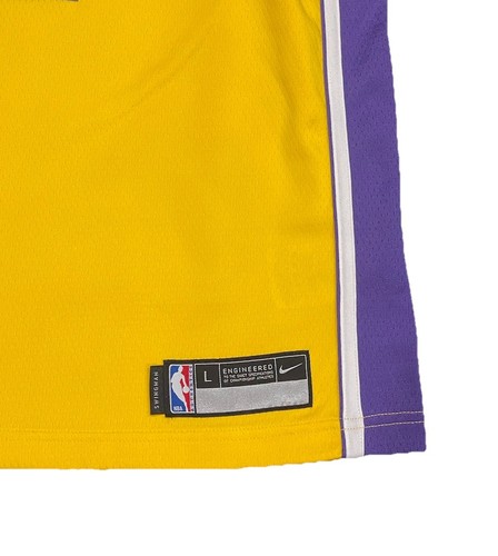 Lonzo Ball Los Angeles Lakers Nike Swingman Jersey #2 YOUTH Large Yellow Purple - Picture 6 of 9