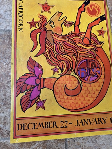 Capricorn Zodiac Vintage Poster Jane Oka For Portal Publications 1970s VTG Retro - Picture 2 of 6