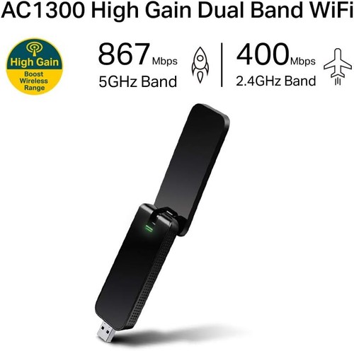TP-Link Archer T4U AC1300 Dual Band Wi-Fi Adaptor V2.0 (Up To 867 Mbps - 5GHz, U - Picture 4 of 6