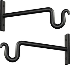 Plant Hook Plant Hanger, 2 Pack 8 Inch Plant Bracket, Metal Plant Wall Hooks for