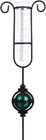 MUMTOP Rain Gauge Outdoor, Metal Gazing Ball Decorative with Stake for Lawn, Yar