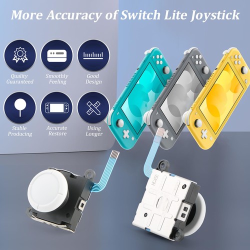 Confezione da 2 Joystick per Nintendo Switch Lite Joystick Analogici 3D Controller Pollice... - Foto 4 di 7
