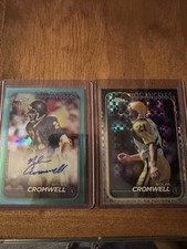 nolan cromwell Topps Chrome Auto #189/199 and refractor  2 card set 
