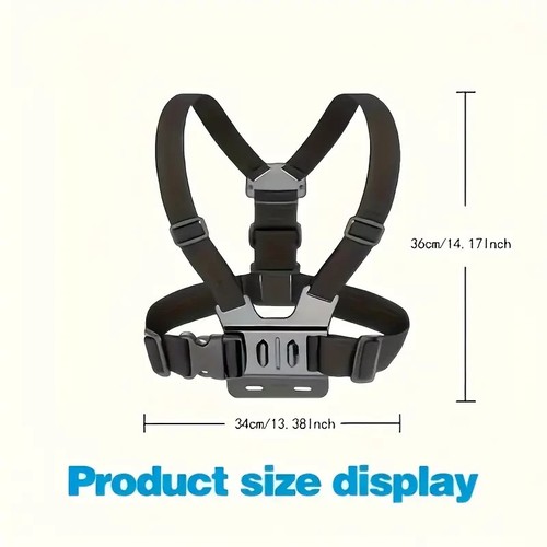 1pc Adjustable Chest Mount Phone Holder Safety Belt - 第 2/3 張圖片
