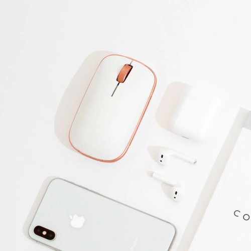 Retro Classic Bluetooth Mouse (Posh) - Wireless, Genuine Leather Topped with ... - Picture 2 of 2