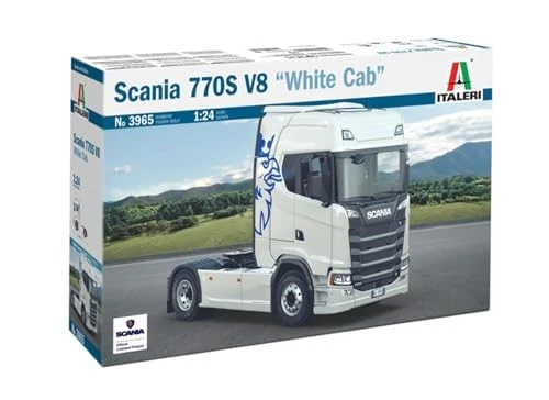 (TG. 24,7 cm) ITALERI Scania 770 S V8 White Cab Model Kit, Modello in Plastica d - Immagine 2 di 4