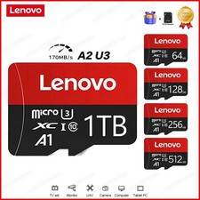 Lenovo MicroSDCard 64GB 128GB 256GB 512GB 1TB Class 10 High Speed TF Memory Card