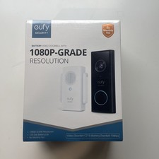 Eufy Security by Anker 1080p Video Doorbell - Black Battery Powered New Sealed