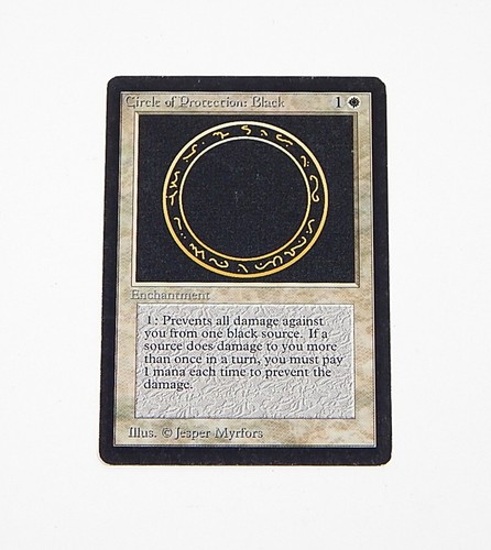 Magic The Gathering MTG Circle of Protections Black Beta