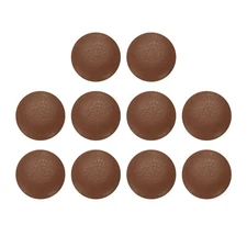 10pcs PU Leather Covered Button 12.5mm Plastic Shank Round Button, Brown
