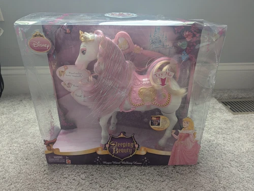 Vintage Disney sleeping Beauty Magic Walking Horse NIB 2008 Mattel