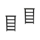 2pcs Mini Wooden Bookcase Simulation Book Shelf Mini House Furnishing Supply