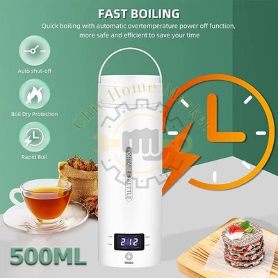 NOVA-TRENDSHOP 500ML Travel Electric Kettle Portable Kettle Fast Boiling Water Auto Shut-Off
