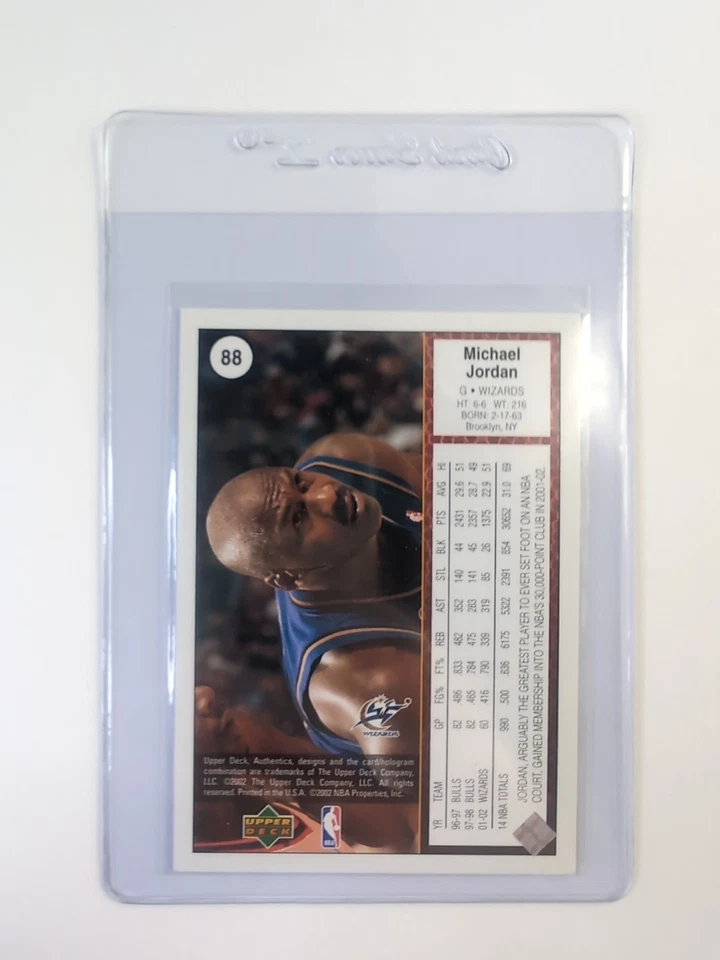2002 02 Upper Deck UD Authentics Michael Jordan #88, GSC Gem Mint 10 Quick Grade - Image 2 of 2