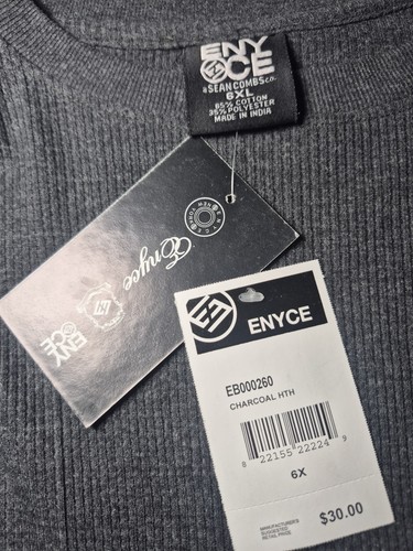 Mens 6xl Enyce Lightweight Sweatshirt With Tags! Charcoal - Picture 4 of 14
