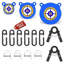 3/8 AR500 Steel Target Combo Set, 4 6 8 AR500 Gong Targets, Complete AR500 St...