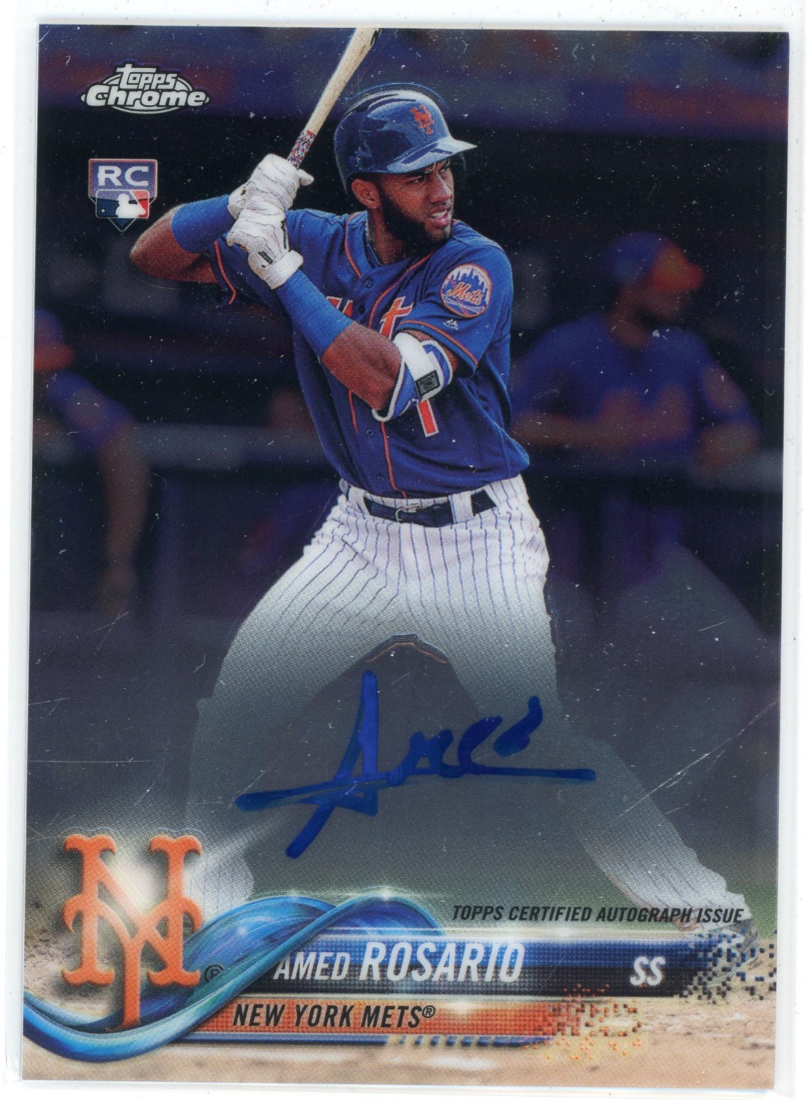 2018 Topps Chrome - Amed Rosario #RA-AR Autograph Auto RC Yankees