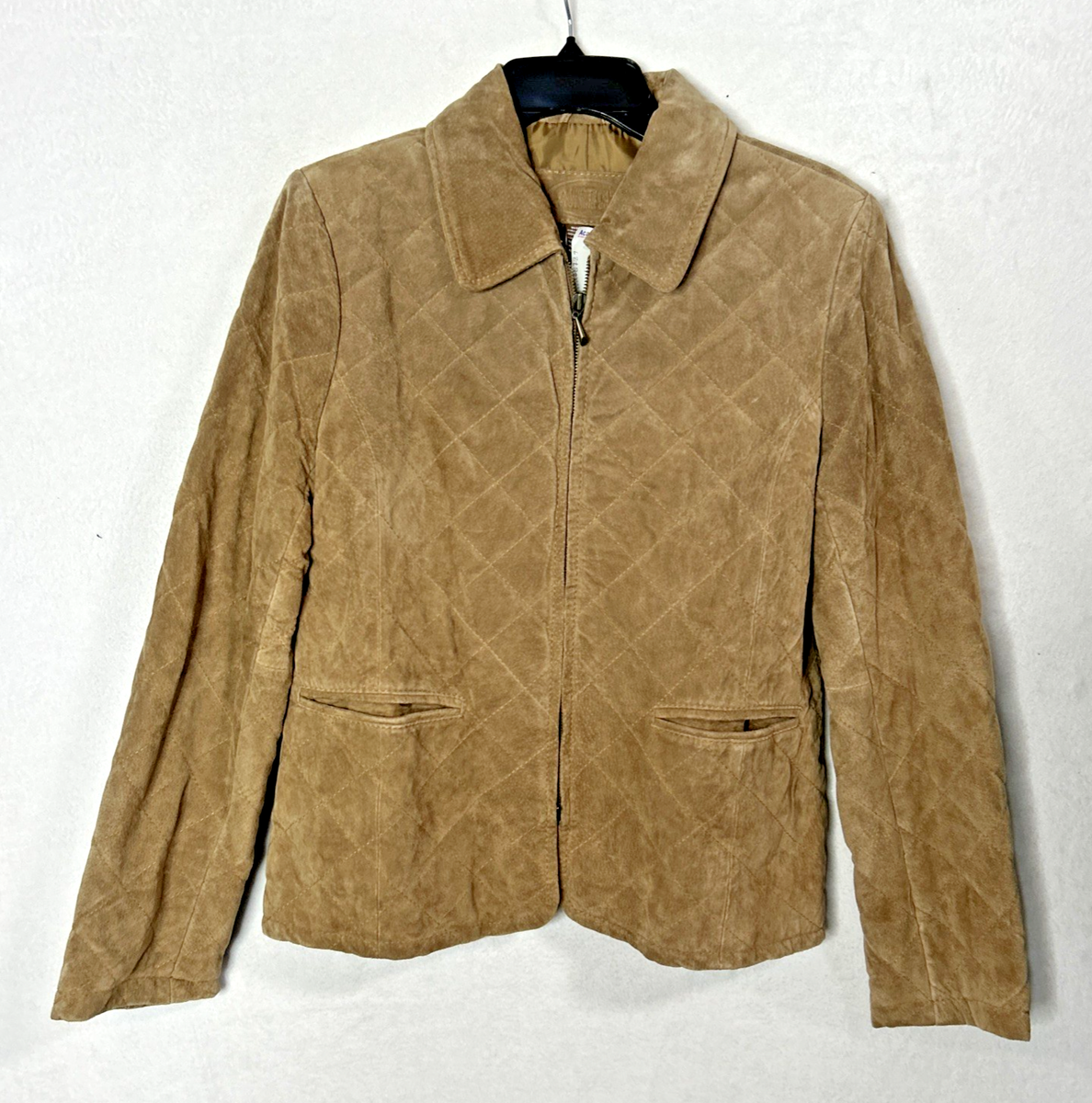 ジャケット・アウター Austin clothing co. suede leather jacket Austin Clothing Co. Women's Brown Full Zip Quilted Suede