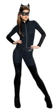 Catwoman Jumpsuit  Eye Mask Costume Adult Large 14-16