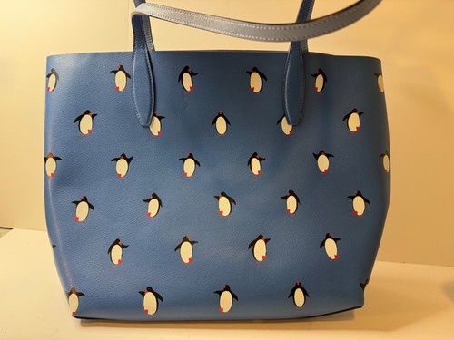 Kate Spade Penguin Large Tote Arctic Friends Reversible 2 in One Bag Blue - Bild 6 von 14
