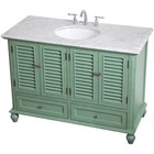 Elegant Decor Rhodes 48" Single Marble Top Bathroom Vanity in Vintage Mint