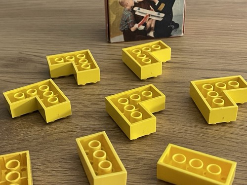 LEGO 217 Steine Gelb Schachtel Mursten 50er,60er &70er Jahre BOX Vintage OVP - Bild 6 von 12