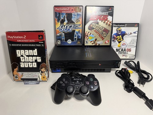 Pacchetto Sony Playstation 2 Fat Console GTA + 5 giochi + controller testato! - Foto 1 di 10
