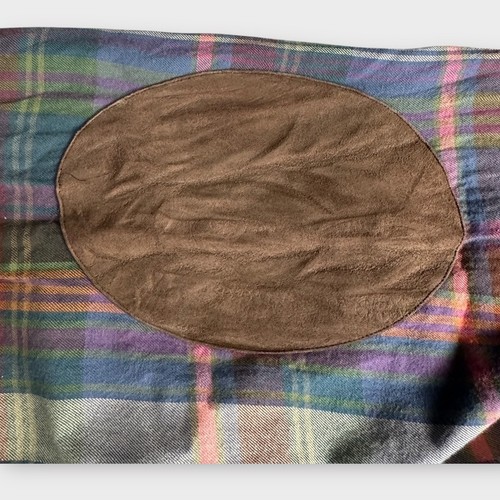 Ralph Lauren Plaid Button Down Shirt XXL Classic Fit Lamb Suede Elbow Patch Mens - Bild 8 von 11