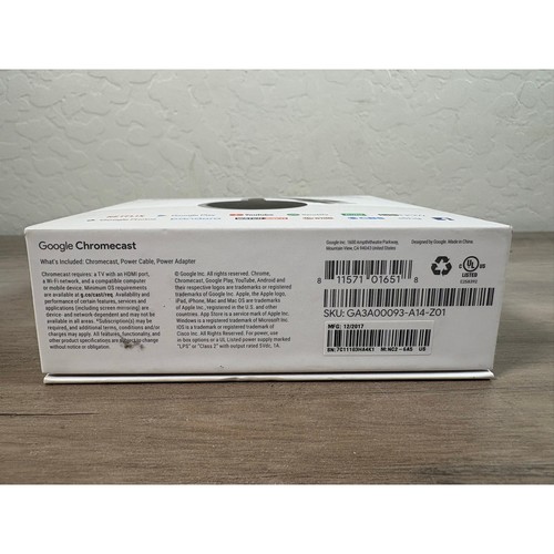 Dispositivo de transmisión Google Chromecast - Caja abierta - Imagen 3 de 5
