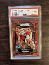 2024 Panini Prizm Draft Picks PSA 10 Stephen Curry #77 Red Ice Prizm