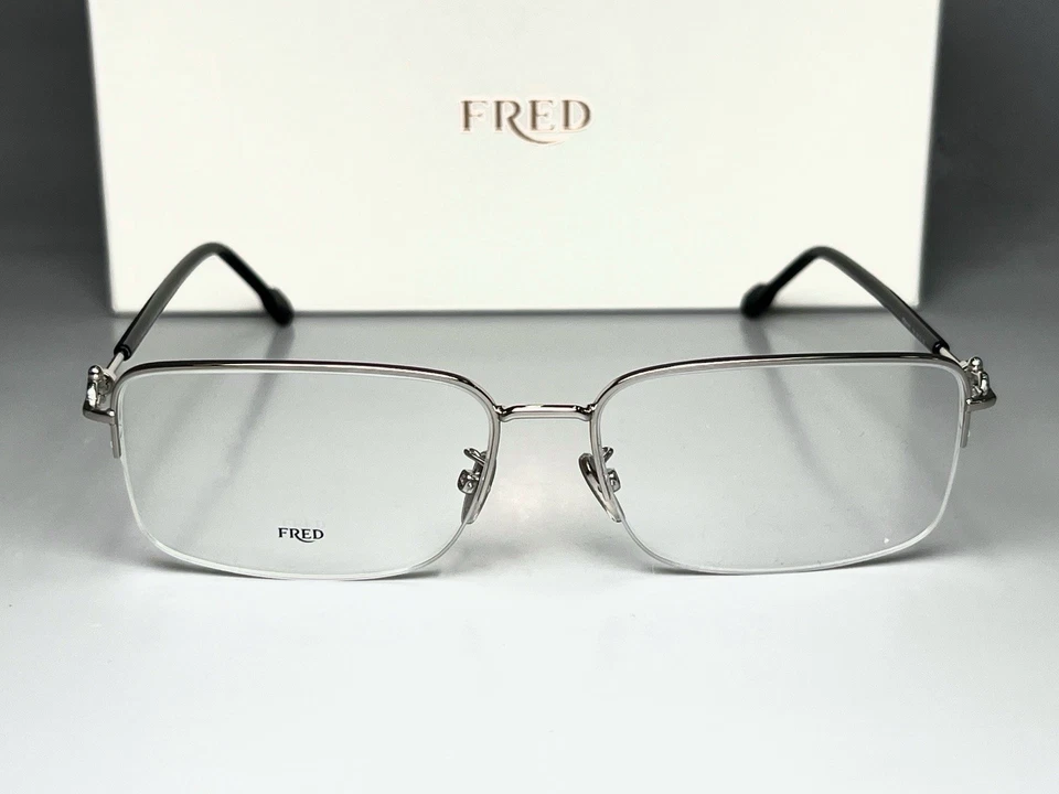 Brand New FRED Men Eyeglasses FG50017U 016 24k Gold Plated Square 58-145 Italy - Image 3 of 4
