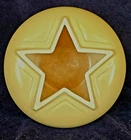 Weller Pottery Atlas Pattern Pale Yellow Ball Vase w Star Opening