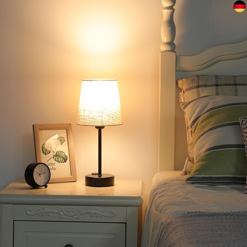 Kakanuo Nachttischlampe Touch Dimmbar 2er Set, Tischlampe mit Ladefunktion USB - Bild 7 von 9