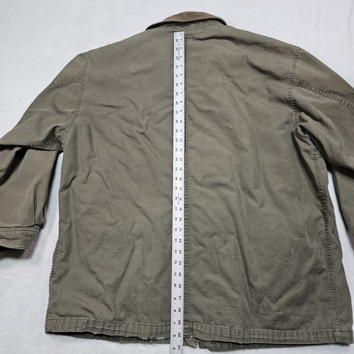 Vtg Eddie Bauer Chore Coat Mens XL Chore Barn Corduroy Collar Grunge Distressed - Picture 12 of 13