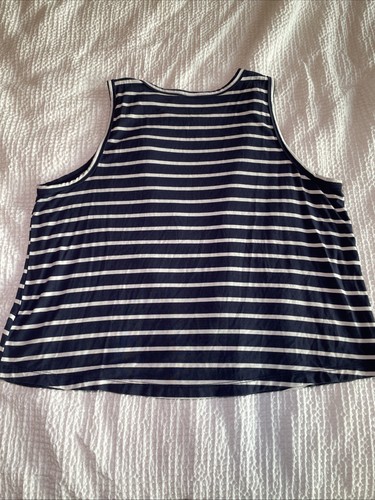 Old Navy ärmelloses Tanktop Damen marine gestreift Medium - Bild 4 von 4
