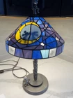 Rare Disney Store Vintage Mickey Minnie Kiss Tiffany Table lamp Stained glass