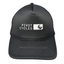 Pivot Cycles Snapback Trucker Hat Black One Size Adjustable Rope Poly YoungAn