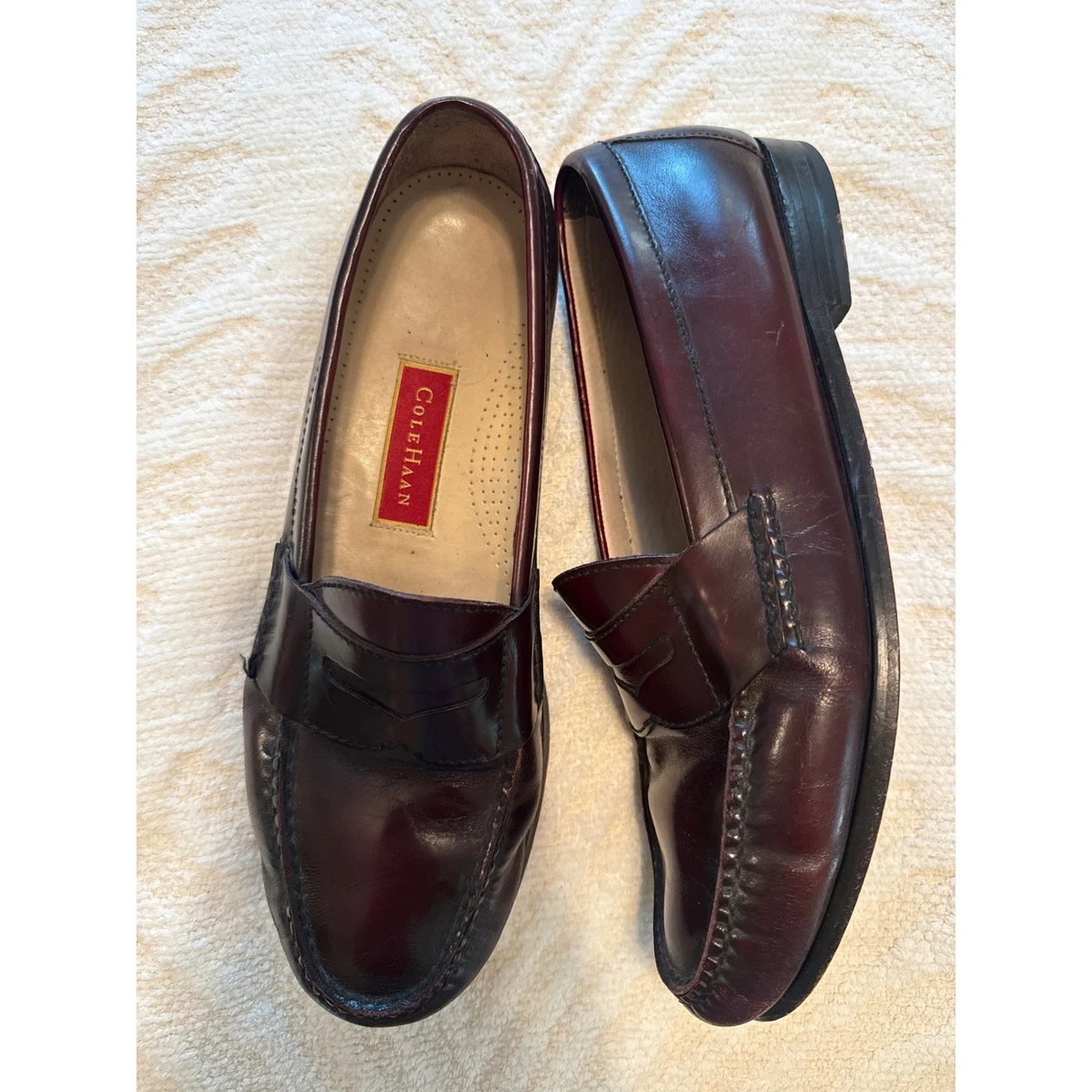 cole haan burgundy dress shoes COLE HAAN LACE UP OXFORD BURGUNDY BUSINESS FORMAL CASUAL DRESS SHOES SIZE 12 C