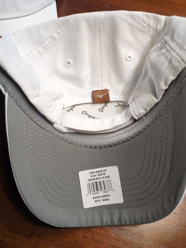 Lote 3 Sombrero Mizuno Pro Golf Imperial True Fit UPF 50+ Blanco Bronce Letras - Imagen 2 de 3